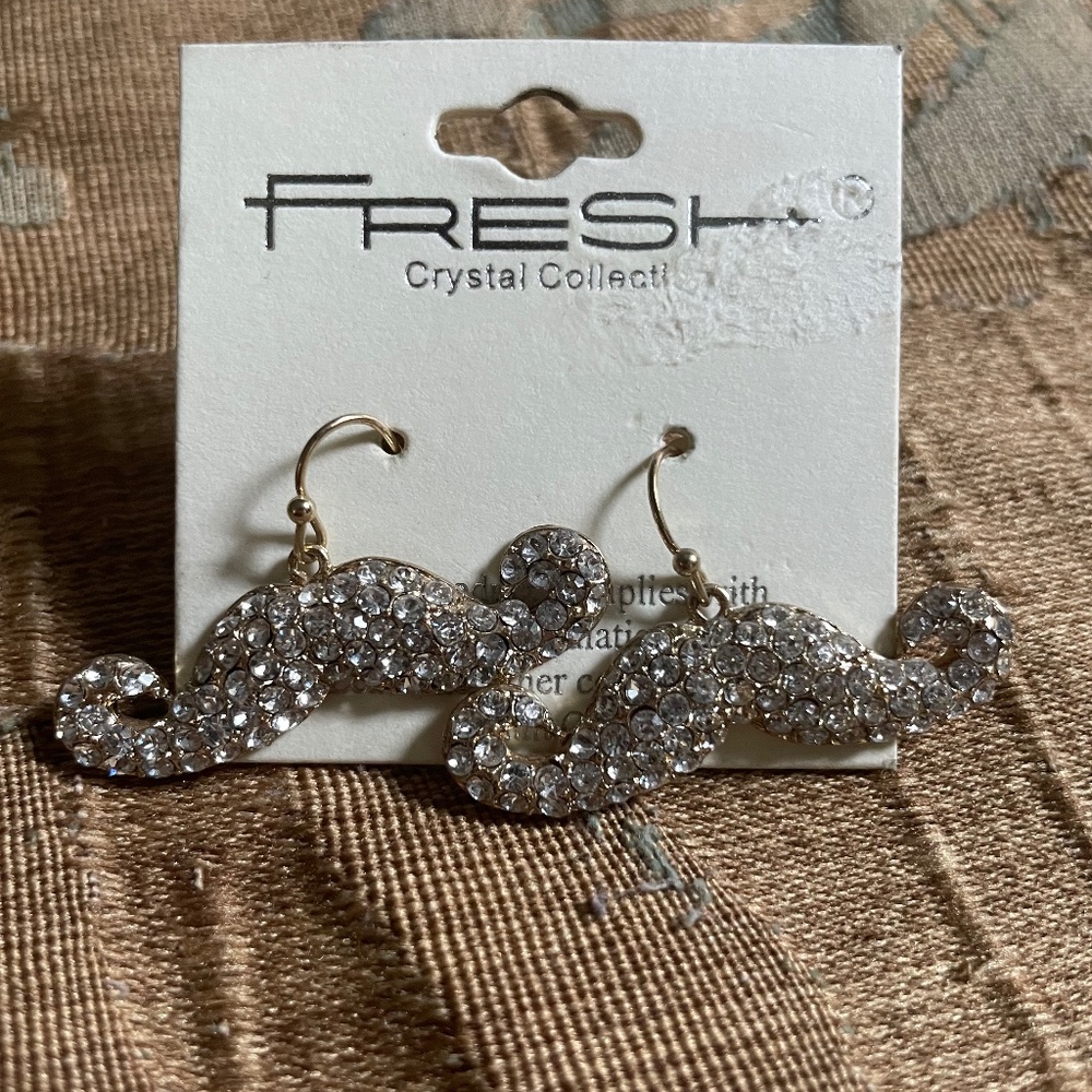 Mustache Earrings